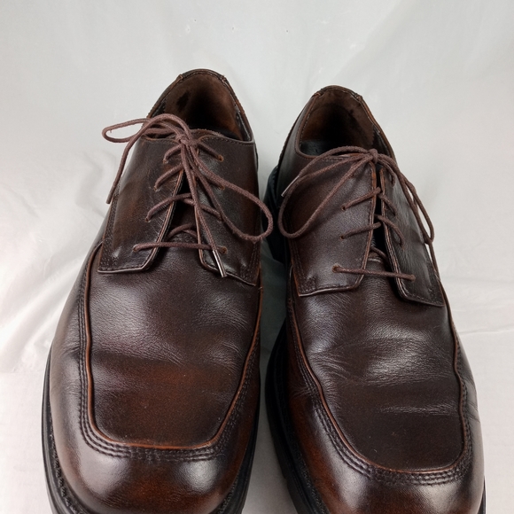 Skechers Other - Men's Skechers Dress Shoes Size 13 Brown Leather Lace-ups